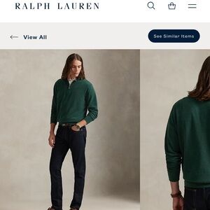 Ralph Lauren Forest Green Half-Zip Sweater 4xb good condition